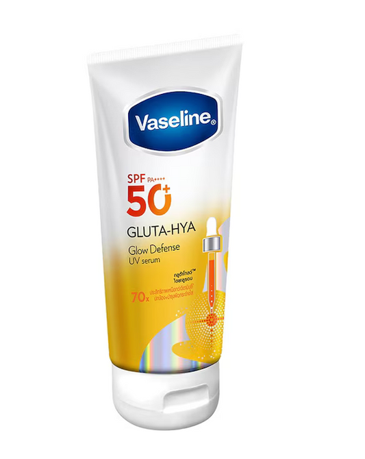 Vaseline Gluta-Hya Glow Defense UV Serum SPF50+ zonder witte waas