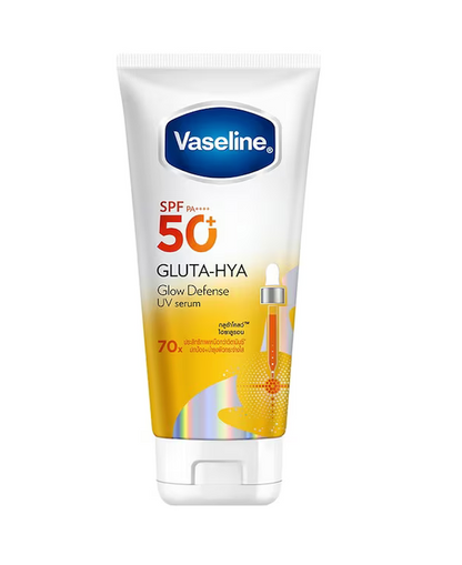 Vaseline Gluta-Hya Glow Defense UV Serum SPF50+ zonder witte waas