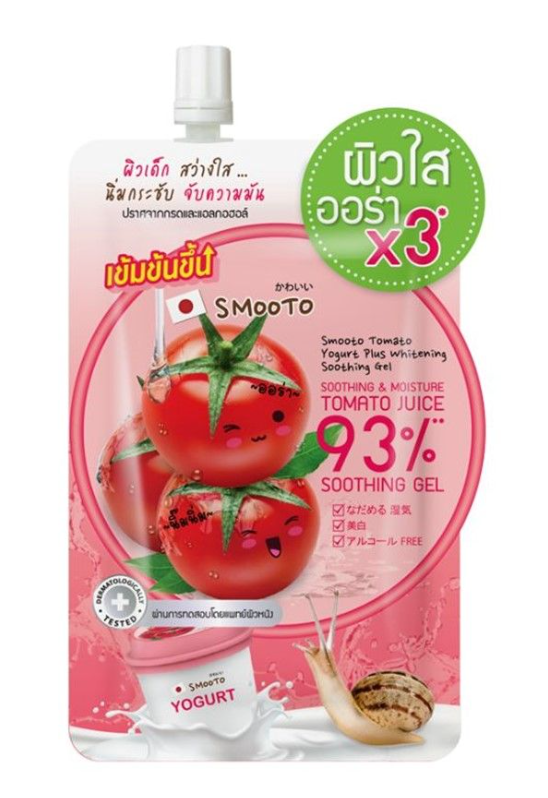 Smooto Tomato Yogurt Plus Soothing Gel 50g – Hydraterende Gel voor Gezicht & Lichaam
