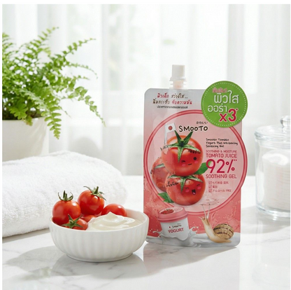 Smooto Tomato Yogurt Plus Soothing Gel 50g – Hydraterende Gel voor Gezicht & Lichaam